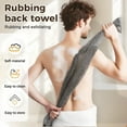 thumbnail image 3 of 3-Pack Exfoliating Shower Towel, 39.3*10.2In Dual Sided Body Scrub Towel for Back, Reusable Long Washcloth for Men and Women, 3 of 8