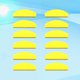 thumbnail image 3 of EeaseMX 20 limas de uñas cortas de esponja, mini limas de uñas en forma de media luna, lima de uñas de pulido preciso, tira de pulido de uñas de doble cara para salón en casa, color amarillo, 3 of 7