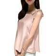 thumbnail image 5 of VONDA Women Summer Sleeveless Pleated Blouse T-shirts Casual Solid Color Tank Tops Vests, 5 of 5