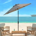 thumbnail image 3 of Safavieh Ortega 9' Market Crank Auto Tilt Patio Umbrella, Beige, 3 of 7