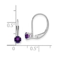 thumbnail image 3 of FB Jewels 14k White Gold 4mm Amethyst/February Earrings, 3 of 3