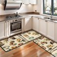 thumbnail image 3 of Kitchen Rugs Sets Of 2,Brown Mushroom Label Light Pattern Anti Fatigue Kitchen Mat Rugs Non Slip Washable,Decorative Kitchen Floor Mats for Kitchen,Sink,Laundry,17"x47"+17"x47", 3 of 5