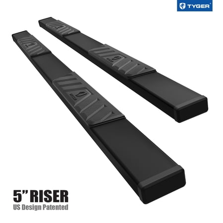 Tyger Auto TG-RS5C50238 Black 5  Riser Compatible with 2019-2023 Chevy Silverado/GMC Sierra 1500 (NOT FIT 2019 LD or Limited) 2020-2022 2500/3500HD Double Cab Side Step Rails Nerf Bars Running Boards