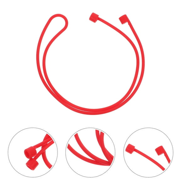 ibasenice 1Set Silicone Earbud Holder Headphone Lanyard For Travel Earphones Back to School