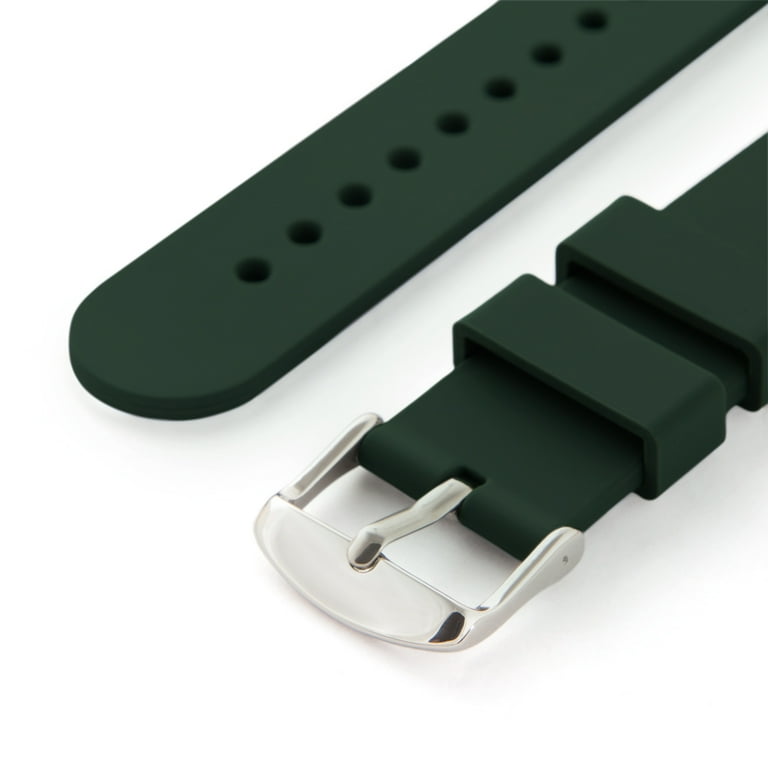 Archer Watch Straps Quick Release Silicone - British Racing Green 19mm