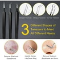 thumbnail image 2 of KLZO 10-Pcs Blackhead Extractor Kit - Pimple Popper Tool - Acne, Blemish, Milia, Zit Remover for Face - Black, 2 of 8