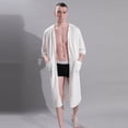 thumbnail image 1 of Camisón de hombre con cremallera, fino, talla grande, 200 kg, albornoz, pijama de una pieza, ropa de casa para hombre, 1 of 6