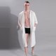 thumbnail image 1 of Camisón de hombre con cremallera, fino, talla grande, 200 kg, albornoz, pijama de una pieza, ropa de casa para hombre, 1 of 6