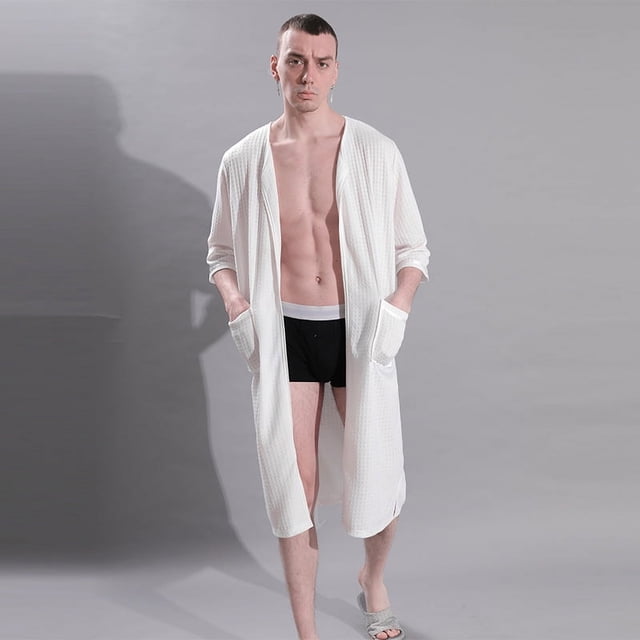 Camisón de hombre con cremallera, fino, talla grande, 200 kg, albornoz, pijama de una pieza, ropa de casa para hombre