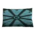 thumbnail image 1 of Ahgly Company Patterned Indoor Rectangular Turquoise Green Lumbar Throw Pillow, 13 inch by 19 inch, 1 of 5