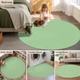 thumbnail image 6 of Light Green Round Rugs 4ft, Farmhouse Solid Green Color Modern Art Non Slip Washable Rug Runner, Low Pile Indoor Floor Carpet Mat Bathroom Rugs for Living Room, Bedroom, Kids Room, 6 of 9