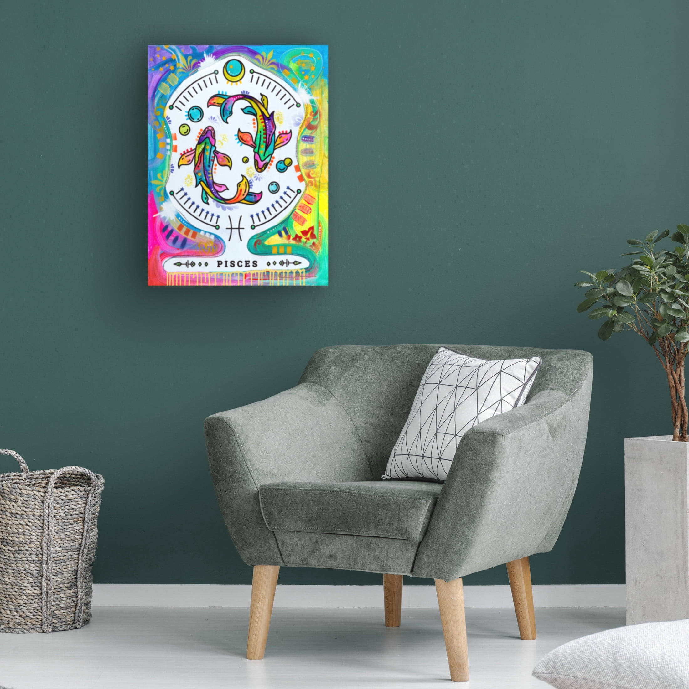 Canvas Wall Art - Dean Russo 'Pisces' Wall Art for Living Room, Bedroom, or Office Décor by Trademark Fine Art - 18 x 24 Inches
