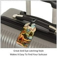 thumbnail image 3 of Square 2Pack PU Leather Cartoon Dinosaur Cruise Luggage Tag with Privacy Cover and Name ID Tag for Travel Handbags Backpacks Luggage Tags, 3 of 6