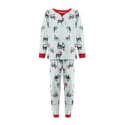 Kmbangi Family Matching Pajamas Set Adult Kids Animal Print Sleepwear