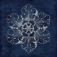 thumbnail image 2 of Wild Apple Portfolio 12x12 White Modern Wood Framed Museum Art Print Titled - Rosette V Indigo, 2 of 4