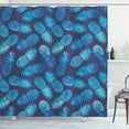 thumbnail image 1 of Ambesonne Modern Shower Curtain, Exotic Pineapple, 69"Wx70"L, Night Blue Turquoise, 1 of 3