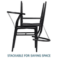 thumbnail image 5 of Alden Design Set of 4 Mid-Century Weave Dining Chairs with Solid Metal Frame, Full Black, 5 of 8