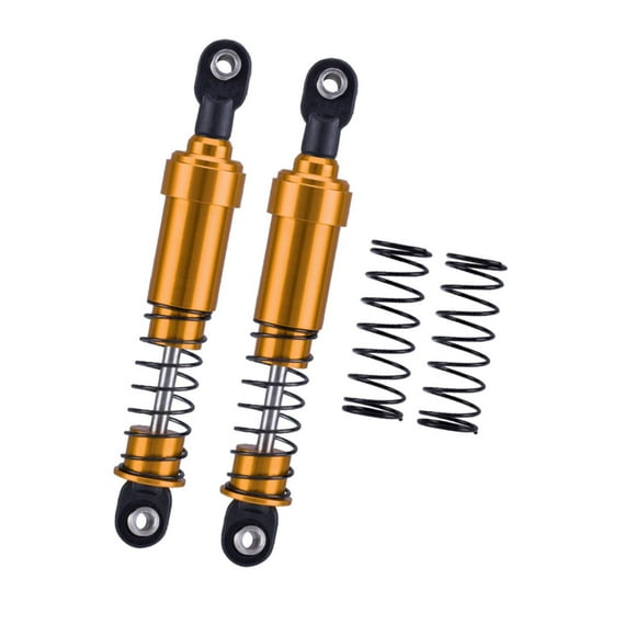 ZLight 2 Pcs 1:10 Pcs de Rechange pour Amortisseur de Voiture RC, Accessoire pour Voiture RC Crawler Rouge Or 9.5cm