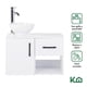 thumbnail image 2 of Mueble Gabinete Para Baño Con Ovalin y Monomando blanco, 2 of 8