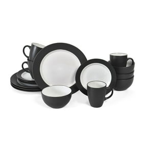 Sango Nova Black 16 Piece Set Service For 4 Walmart Com Walmart Com