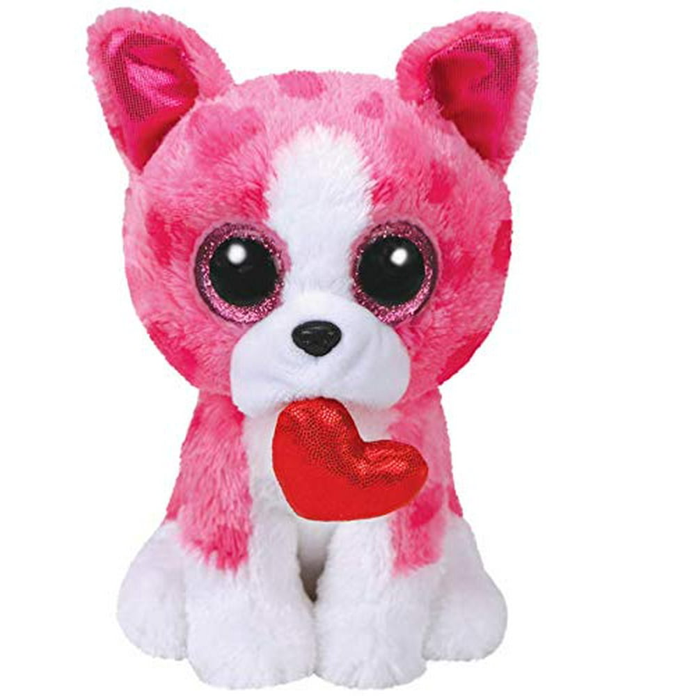 TY Valentines ROMEO Pink Dog Beanie Boos 6 Plush