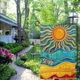 thumbnail image 4 of PHYHOO  Hello Sunshine Summer Garden Flag Vertical Double Sided Sea Welcome Spring Farmhouse Holiday Outside Decorations Burlap Yard Flag White, 4 of 6