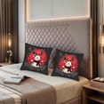 thumbnail image 2 of Festive Winter Throw Pillow Covers Set of 2 - 18x18in Cute White Reindeer with Scarf Design for Couch Bed Car Cozy Holiday Decor, 2 of 8
