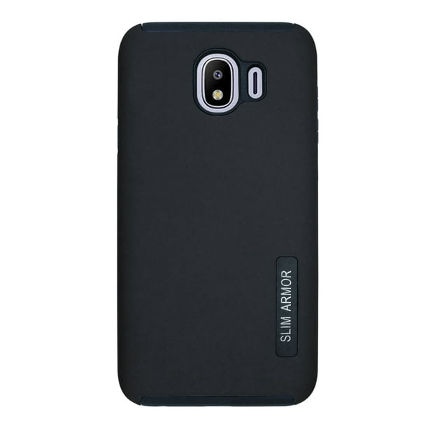 Funda new case doble capa mas vidrio templado para Samsung galaxy J4 2018 Negro Atti New Case