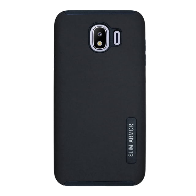 Funda new case doble capa mas vidrio templado para Samsung galaxy J4 2018 Negro Atti New Case