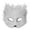 White, variant on Masquerade Half Face Cat Animal Mask, Unisex Costume Face Cover Prop, Elegant Cosplay Accessory for Party, Carnival, Halloween & Themed Event Dress Up