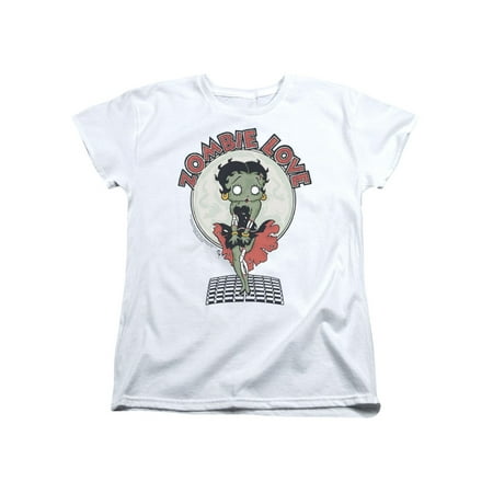 Betty Boop Cartoon Character Icon Zombie Love Women's T-Shirt