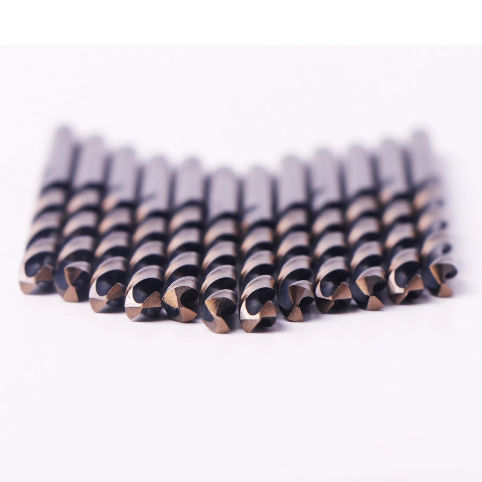 PRIME - Drillforce 12Pcs 7/32" Black Gold Drill Bits Set Hss Metal Woodworking Drill Bit