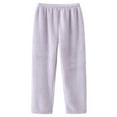 thumbnail image 4 of Hifoo Women Casual Pants High Waist Soft Thermal Winter Trousers With Pockets Comfortable Elastic Waistband For Everyday Wear And Relaxation At Home Or Outside Breathable Solid Color Slacks, 4 of 4