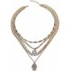 thumbnail image 1 of Gold Layered Necklace Evil Eye Necklace Chunky Gold Chain Necklace Layered Choker Necklace Hamsa Hand Necklace Jewelry Gift for Women, 1 of 4