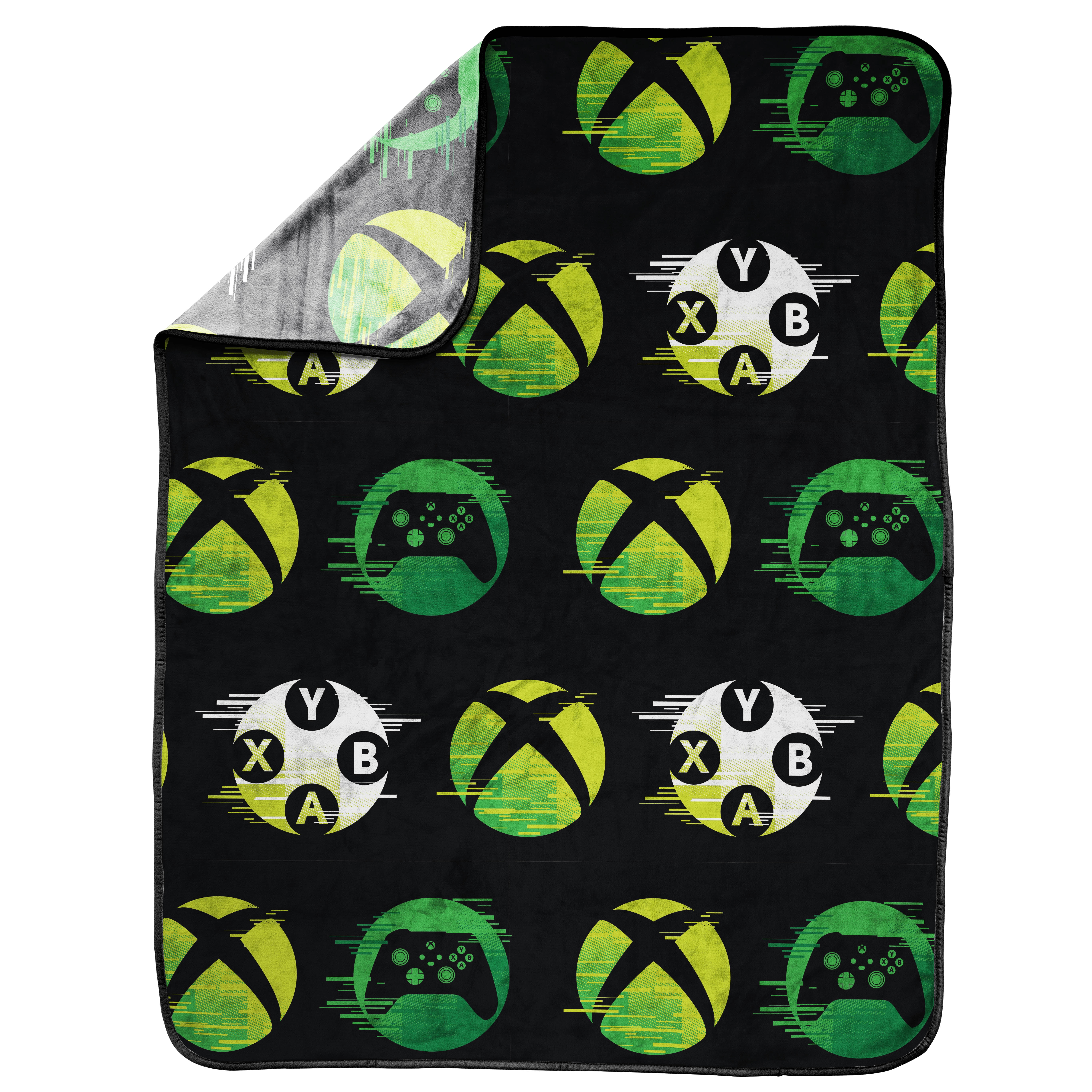 Xbox Head Glow In The Dark Kids Throw Blanket, 46 x 60, Microfiber, Black, Microsoft