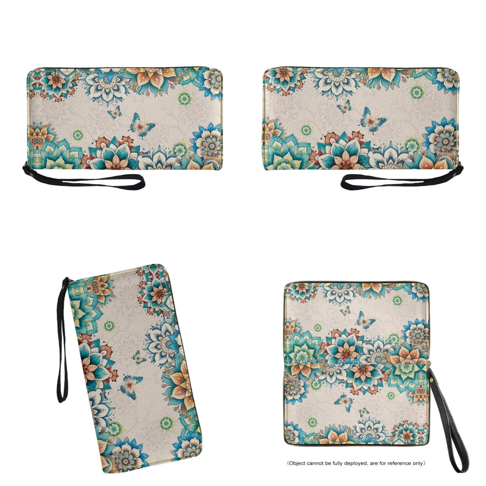 ZUXONGSY Boho Mandala Butterfly Print 2 Pack Purses and Handbag for Women Fashion Top Handle Bag Work Bag Shoulder Bag Multifunctional with Matching Wallet for Shopping Work