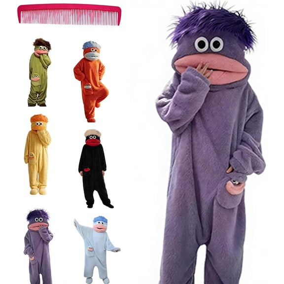 Frog Onesie, Big Mouth Monster Onesie Pajamas, Unisex Adult Silly Pajamas Plush One Piece Cosplay Suit Loungewear