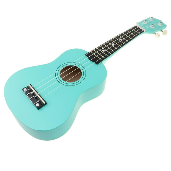 Ukelele de madera para principiantes, 4 cuerdas, 21 pulgadas, para niños y principiantes. Turquesa