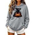 thumbnail image 2 of Ynynloco Women’s Loose Casual Pullover Shirt Tops, Halloween Round Neck Long Sleeve Hoodies Sweatshirt for Women, 2 of 5