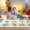 thumbnail image 3 of Wellber Area Rug Soft Vintage Floral Rugs Non Slip Carpet for Bedroom Living Room Home Deocr,4'x6',Beige, 3 of 6