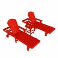 thumbnail image 5 of WestinTrends 3 Piece Adirondack Poly Reclining Chaise Lounge With Arms & Wheels, Red, 5 of 5