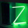 thumbnail image 2 of Letter Neon Lights, LED Neon Night Light Neon Lights Wall Decorative Night Light for Kids Bedroom Battery USB Operated Green, 2 of 5