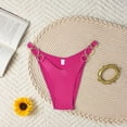 thumbnail image 5 of vigerkar Women O Ring Bikini Bottoms Full Coverage Swimsuit Bottom Low Waist Low Rise Bathing Suit (Hot Pink, XL), 5 of 6