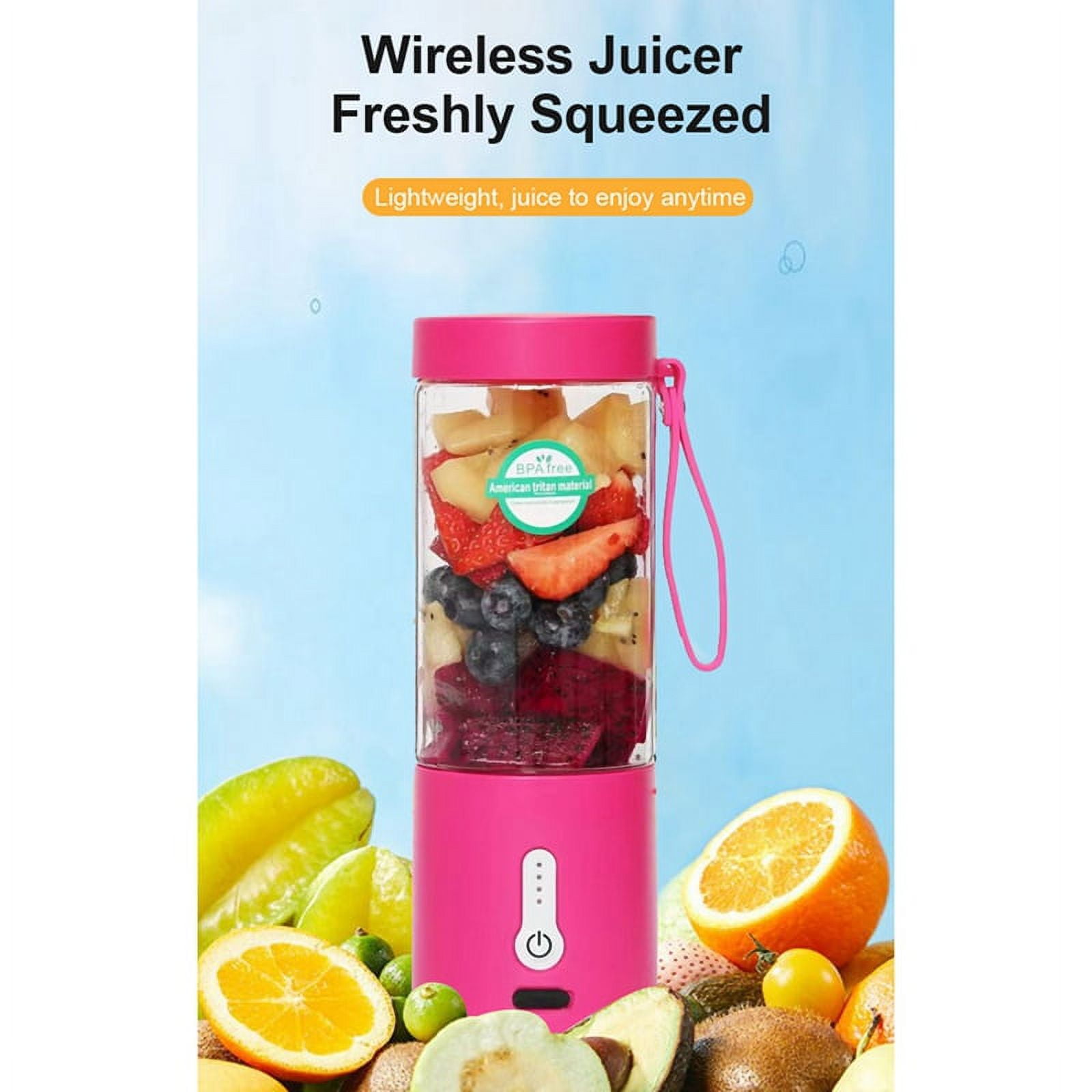 530ML Portable Handheld USB Rechargeable fruit Juicer Blender Jet