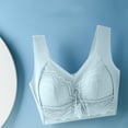 thumbnail image 5 of Mrat Clearance Bras for Women Front Closure Clearance Womens Embroidered Glossy Comfortable Breathable Bra Underwear No Underwire Rainbow Bra L_17 Light Blue 36, 5 of 5