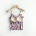 thumbnail image 6 of MESSUEN Camisole Tops for Women Tank Top with Built in Bra Square Neckline Camisole Solid Color with Bra Pads Bra One Vest Camisole Top Womens Tops Dressy Casual Women Blouses Pink XL, 6 of 8
