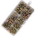 thumbnail image 1 of 70 Pcs Douille Hexagonale Filetée Insert Encastré Écrou Zinc Alliage Insert Fileté Écrou Bois Inserts de Meubles Boulons Attache, 1 of 8