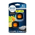thumbnail image 1 of Febreze AUTO Air Freshener, Odor-Fighting Automotive Vent Clip, Fresh Citrus Scent, 1 of 9