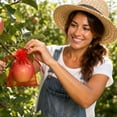 thumbnail image 5 of Fruit Protection Bags M 3.9x5.9in Organza Drawstring Red Insect Barrier Netting Pouches for Orchard Garden Farm Pest Prevention, 5 of 6