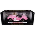 thumbnail image 3 of 1965 Shelby Cobra 427 S/C Pink with White Stripes with Printed Carroll Shelby Signature's on the Trunk 1/18 Diecast Model Car by Shelby Collectibles, 3 of 3